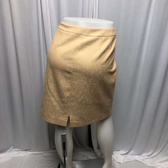 Dana Buchman Skirt Size 16 Gold Metallic Lined Straight Pencil Career Party - Picture 4 of 6